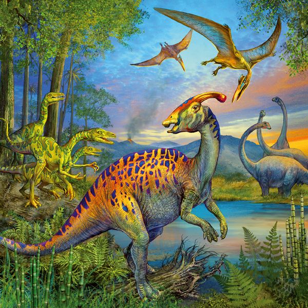 RAVENSBURGER Puzzle Faszination Dinosaurier, 3 x 49 Teile,  ab 5 Jahre RAVENSBURGER Puzzle Faszination Dinosaurier, 3 x 49 Teile,  ab 5 Jahre