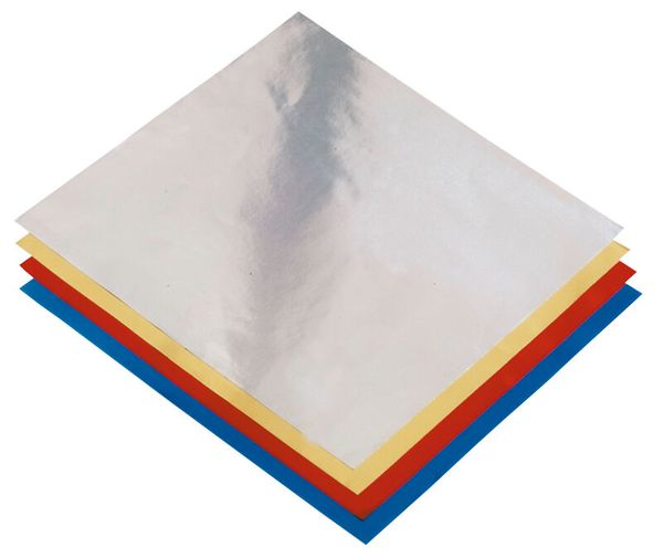 FOLIA Origami Alufolie, 20x20 cm, 50 Blatt, bunt sortiert