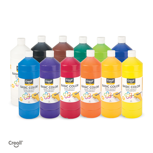 CREALL Basic Color Set,  farbig sortiert, 12 x 1000 ml