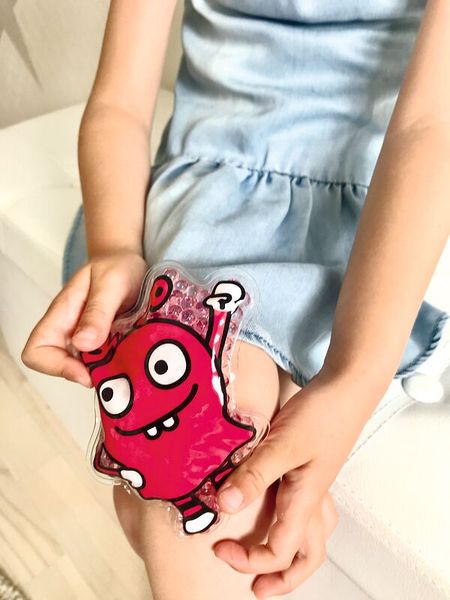 Kinderpflaster, Monster, Aufkleber, Gelb-rosa, Plotterauflage