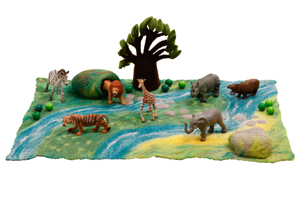 Wildtiere, 7 Tierfiguren, ca. 10-13 cm, ab 3 Jahre  Wildtiere, 7 Tierfiguren, ca. 10-13 cm, ab 3 Jahre