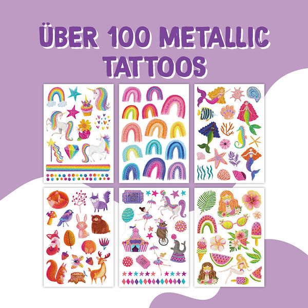 metallisch, Tattoos, Aufkleber, Regenbogen, Sammlerstück