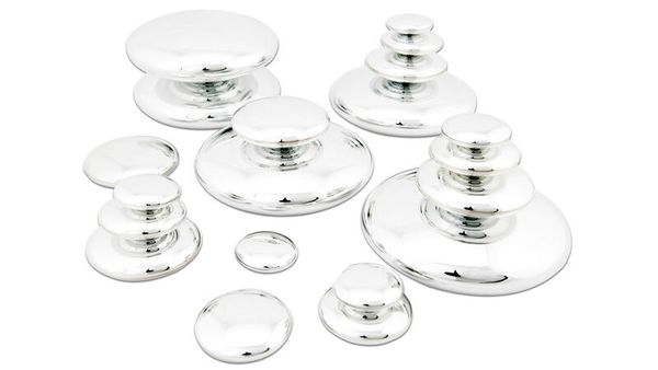 Spiegelkiesel aus Kunststoff, 4 verschiedene Größen, 20 Stück