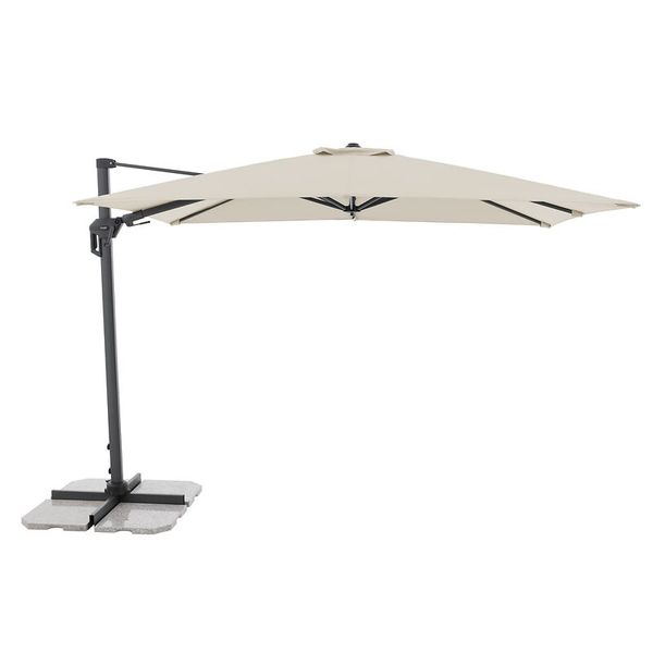 Schirm, Sonnenschirm, Ständer, Garten, Beige