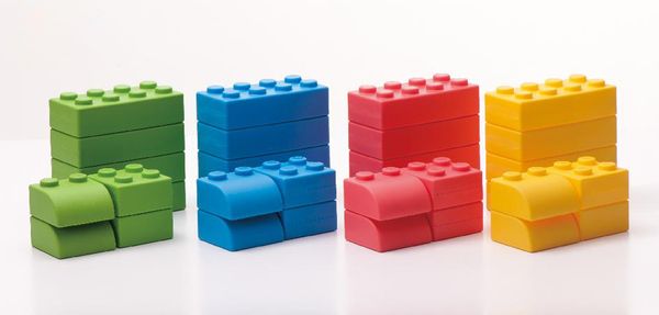 Bausteine, Kunststoff, Kinder Spielzeug, Bauklötze, Mehrfarbig