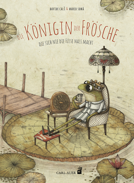 Frosch, Königin, Illustration, Bühne, Lilie