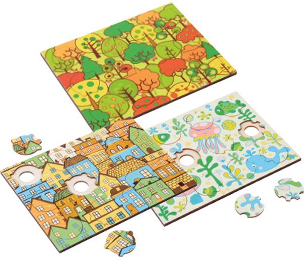 Phantasiepuzzle-Set Themen, 3er-Set