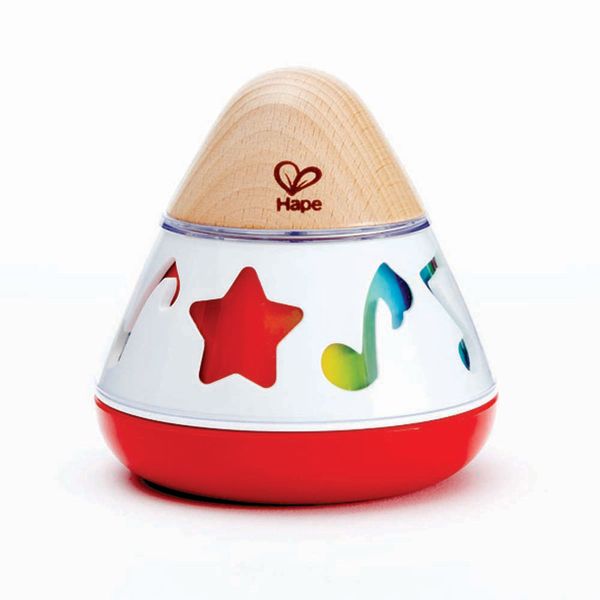 Musikspielzeug, Rassel, Holzdeckel, Kleinkind, Stetig Rot