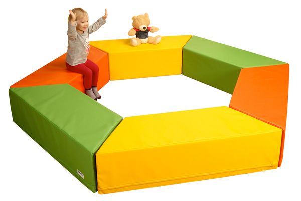 Kinderbesteck, Sitzpuzzle, Weichpolster, Bauschaum, Ringsystem
