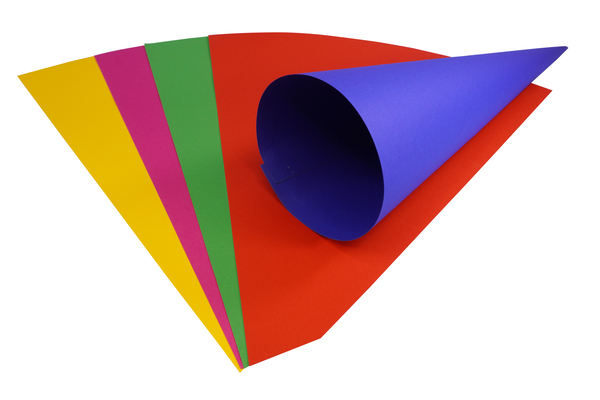 FOLIA Schultütenzuschnitte aus Fotokarton, 68 cm, 10 Bogen, bunt sortiert