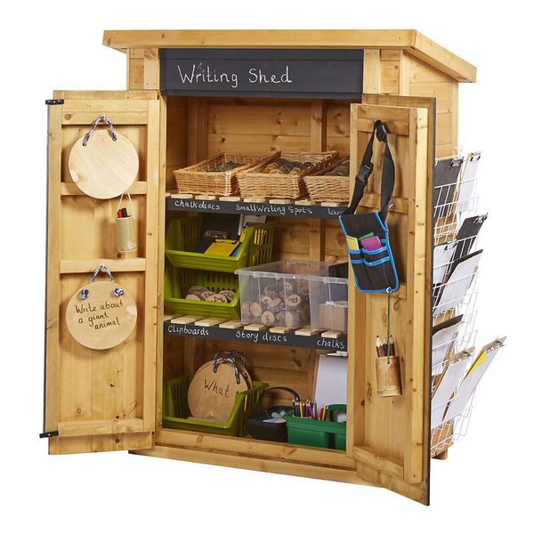 Outdoorschrank mit schwarzer Tafelfolie