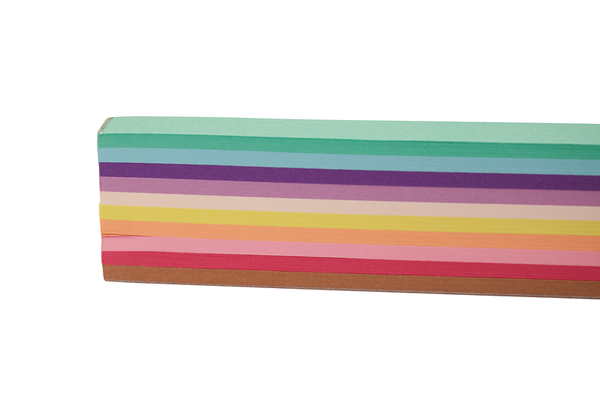 FOLIA Flechtstreifen Pastell 130 g/m², 1 cm x 50 cm, 200 Stück