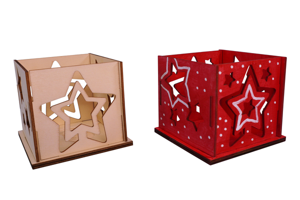 holz, stern, lampe, deko, holzlaterne