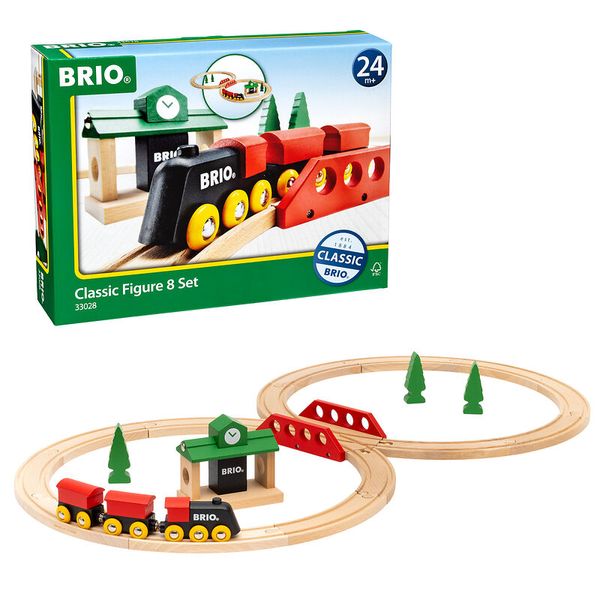 BRIO Bahn Acht Starter-Set Classic, 22 Teile aus Holz, ab 2 Jahre BRIO Bahn Acht Starter-Set Classic, 22 Teile aus Holz, ab 2 Jahre