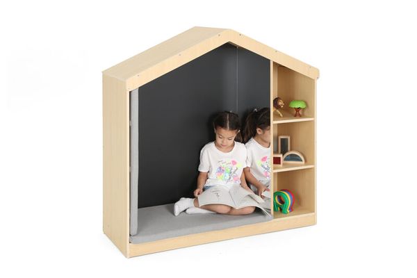 Holzhaus, Kletter-/Lesehaus, Kinderzimmermöbel, Bücherregal, Spielzeugregal