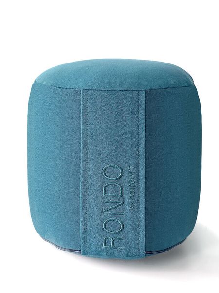 pouf, ottoman, studio pouf, turquoise, fabric pouf
