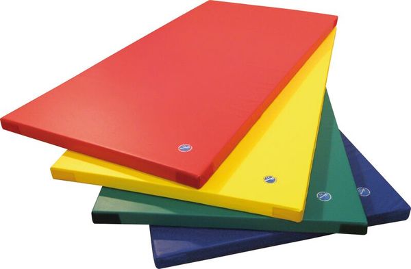 Sport- und Spielturnmatte 200 x 100 x 6 cm, Fallschutz bis 220 cm, Farben rot/ grün/gelb/blau wählbar