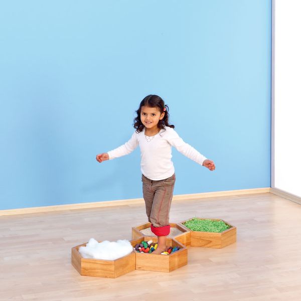 BETZOLD Barfußinseln Massivholz 4 Stück (Indoor + Outdoor)