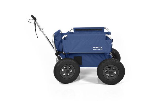 Camping-Wagen, Faltbarer Wagen, blaue Farbe, Offroad-Räder, Handkurbel