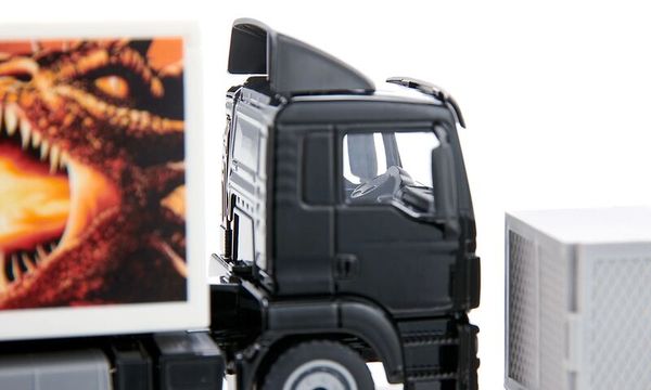 Spielzeug-LKW, Lieferwagen, Sattelzug, Modellauto, LKW mit Bild