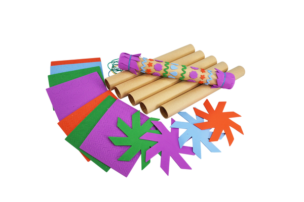 Kindergeburtstag, Krachmacher, Konfetti-Rollen, Seifenblasen-Röhren, Bastelmaterial