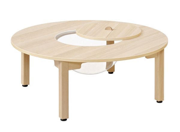 MATHOU Runder Tisch mit Behälter, 105 cm