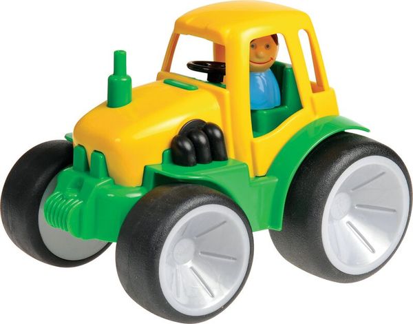 Spielzeugauto, Traktor, Gelb, Grün, Große Räder