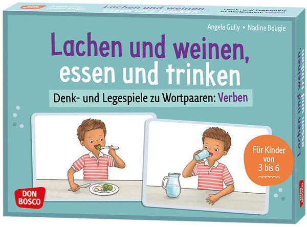 Karten-Spiel, Wortpaare, Verben, Familie, Kinder