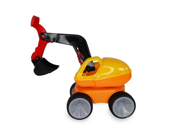Spielzeugbagger, Kleinkind-Spielzeug, Bauwagen, Gummiräder, Rot-Schwarz-Gelb