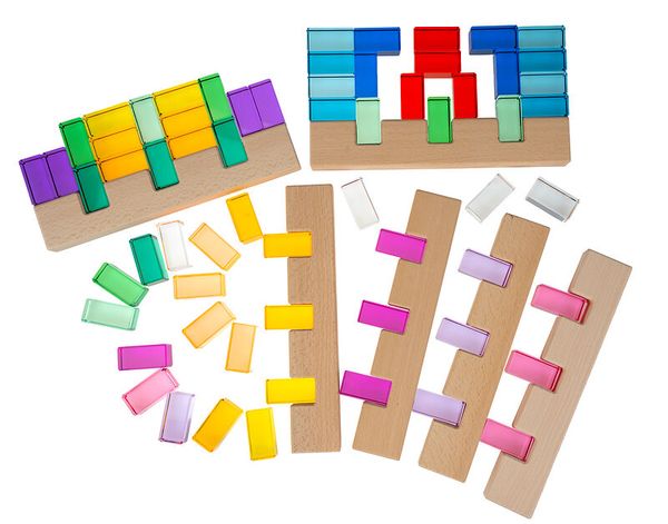 Tangram, Holz, Bausteine, Klemmbausteine, Spielzeug