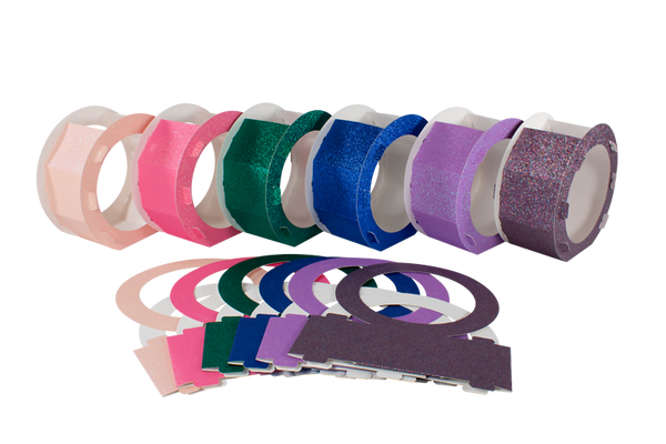 FOLIA Laternen-Rohlinge aus Glitter-Karton, 5 Stück, Farbe wählbar