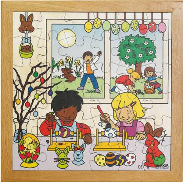puzzle, kinder, basteln, fenster, ostereier