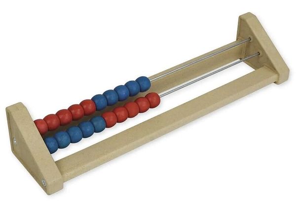Rechenrahmen für 20-er Zahlenraum, rot/blau
