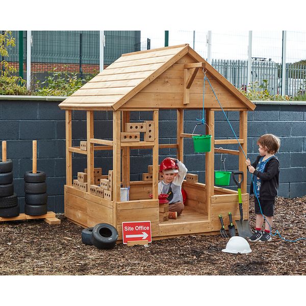 Sandspielhaus mit Seilzug, LxBxH: 163x163x196 cm