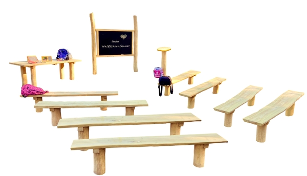 Waldklassenzimmer, groß mit 8 Bänken Waldklassenzimmer, groß mit 8 Bänken