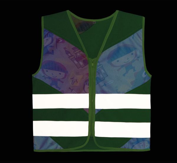 Warnweste Kinder mit Reißverschluss, versch. Größen & Motiven, 1 Stk.