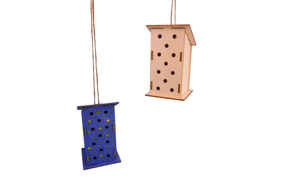 Marienkäferhäuser aus Holz, 2 Stück