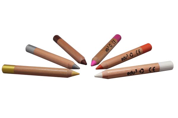 edu³ Schminkstifte-Set Plus, Ergänzungsfarben, 6 Stück edu³ Schminkstifte-Set Plus, Ergänzungsfarben, 6 Stück