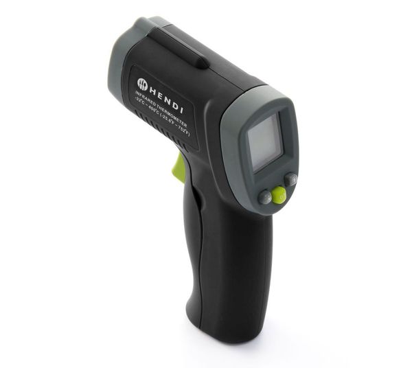 Infrarot-Temperaturmesser, IR-Thermometer, Display, Griff, Grün