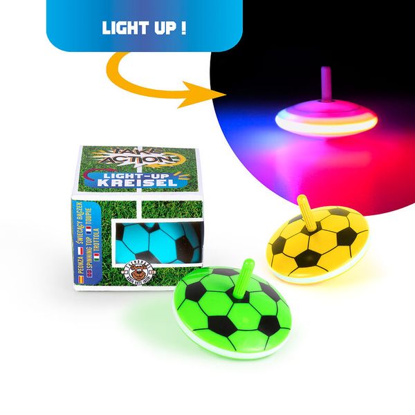 Fußball Light-Up Kreisel, 1 Stück