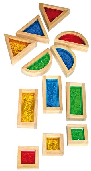 Blocks mit Glitter, Holz + Acryl + Glitter, 16 Teile Blocks mit Glitter, Holz + Acryl + Glitter, 16 Teile