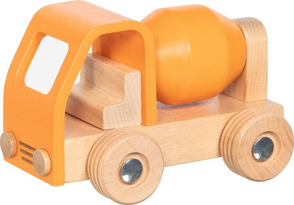 Holzspielzeug, Kipper, Kreisel, Bauteil, orange