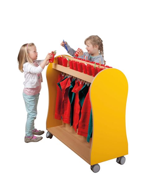 Kinder, Kleidungsvitrine, Kleiderständer, Kleidungsauslage, Wagen