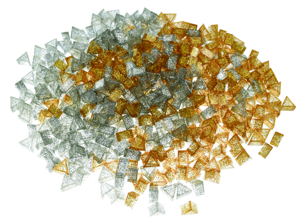 Ecko kleine Gold- und Silberdreiecke, 500 Stück Ecko kleine Gold- und Silberdreiecke, 500 Stück