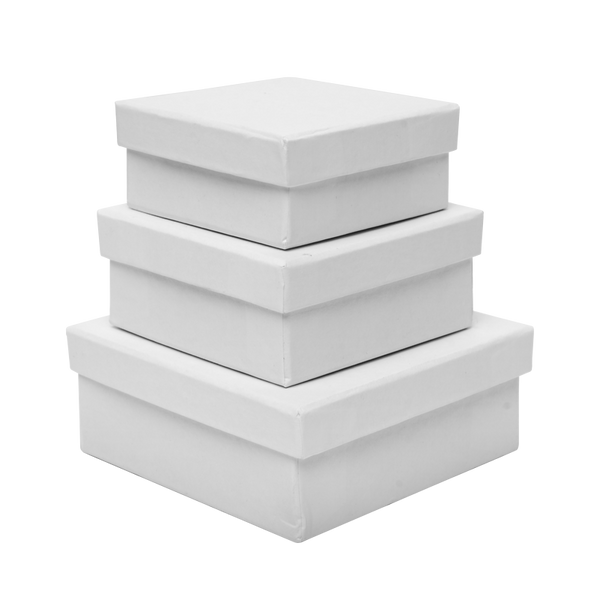 Pappschachtel-Set, 3 Stück, Form wählbar