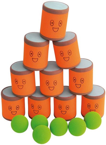 Dosen-Wurf-Spiel aus Schaumstoff, 17-tlg.