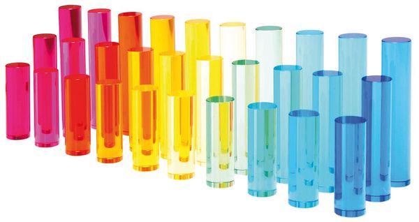 Acrylzylinder, 3 Größen, 30-teiliges Set
