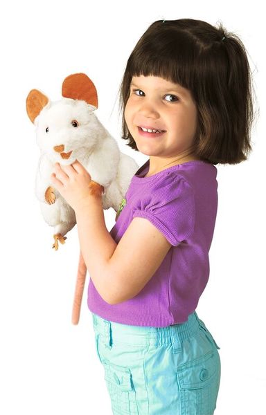 FOLKMANIS Handpuppe Weiße Maus FOLKMANIS Handpuppe Weiße Maus