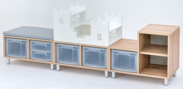 BETZOLD EduCasa Kombination mit FLEXEO Boxen mit Ritterburg