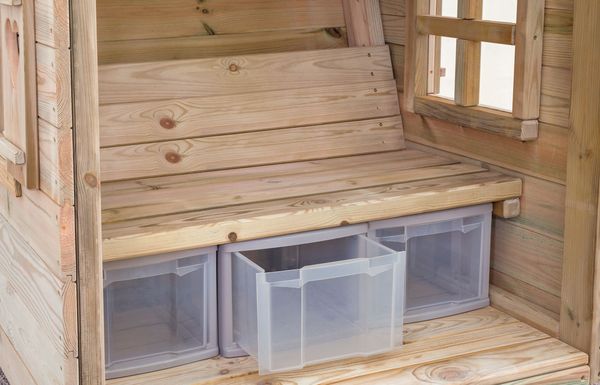 BETZOLD Strandkorb mit Kunststoffboxen (H/B/T: 120 x 110 x 90 cm)